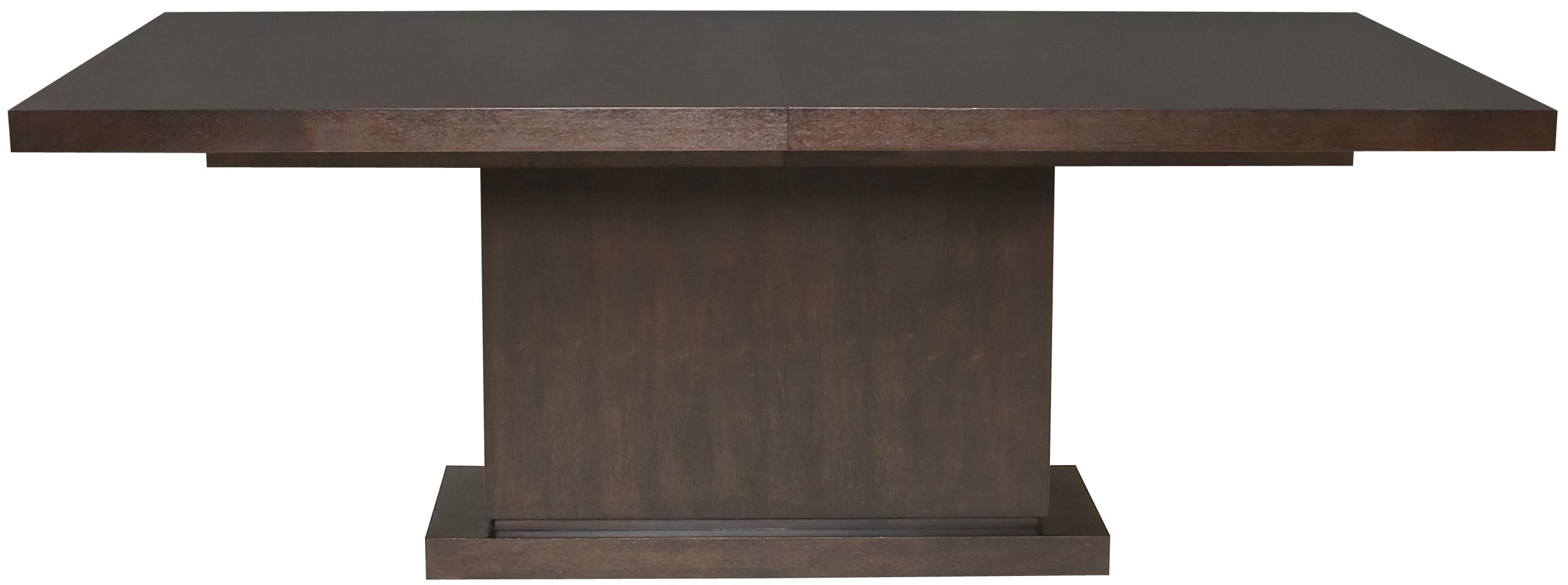 Single pedestal dining outlet table